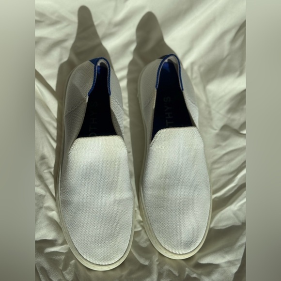 Rothy\'s The Original Slip On Sneaker Womens Size 7.5 White Casual Knit Shoes